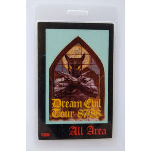 Dio Dream Evil Tour Backstage Pass Demon 1987 Vintage Rock Heavy Metal Music